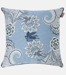 Bloom embroidered cotton-blend cushion Bloom embroidered cotton-blend cushion