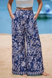 Bloom on By Floral Trousers - Blue