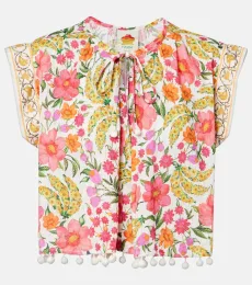 Blouse Banana Flowers imprimée en coton Blouse Banana Flowers imprimée en coton