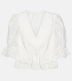 Blouse The Deco en coton à broderies anglaises Blouse The Deco en coton à broderies anglaises