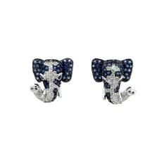 Blue Elephant Clip-on Earrings Blue Elephant Clip-on Earrings