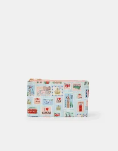 Blue London Stamp Print Pencil Case Blue London Stamp Print Pencil Case