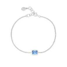 Blue Topaz Octagon Chain Bracelet Blue Topaz Octagon Chain Bracelet