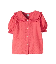 Blusa de algodón con bordado inglés