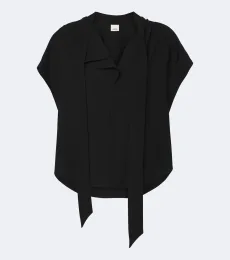 Blusa Selene de crepé con lazada Blusa Selene de crepé con lazada