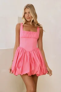 Blush Wink Bubble Mini Dress Pink Blush Wink Bubble Mini Dress Pink