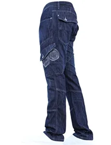 BNWT Designer Branded Heavy Duty Multi Pocket Dark Cargo Combat Denim Jeans Pants All Waist & Leg Sizes Darkwash 34W X 32L BNWT Designer Branded Heavy Duty Multi Pocket Dark Cargo Combat Denim Jeans Pants All Waist & Leg Sizes Darkwash 34W X 32L