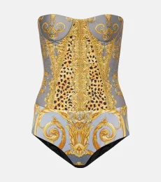 Body corset imprimé en coton Body corset imprimé en coton