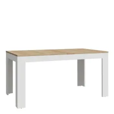 Bohol Extending Dining Table In Riviera Oak White Bohol Extending Dining Table In Riviera Oak White