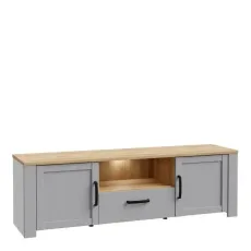 Bohol TV Stand In Riviera Oak Grey Oak