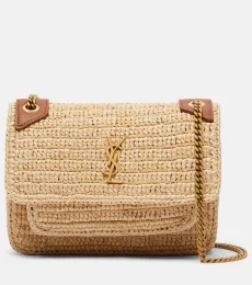 Bolso al hombro Niki Mini de rafia Bolso al hombro Niki Mini de rafia