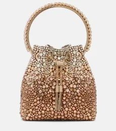 Bon Bon embellished satin bucket bag Bon Bon embellished satin bucket bag