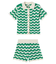 Bonton Ninon cotton top and Nine shorts set