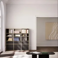 Bookcase in Black with Drawers Bookcase in Black with Drawers
