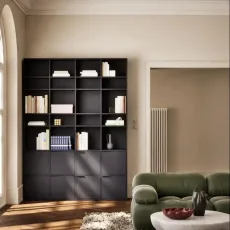 Bookcase in Blue with Doors and Backpanels Bookcase in Blue with Doors and Backpanels
