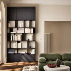 Bookcase in Blue with Doors and Extra Top Storage Bookcase in Blue with Doors and Extra Top Storage