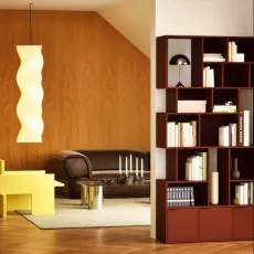 Bookcase in Burgund with Doors and Backpanels Bookcase in Burgund with Doors and Backpanels