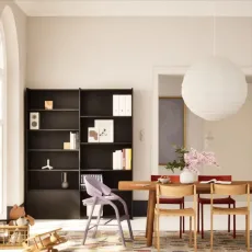 Bookcase in Midnight Blue with External Drawers Bookcase in Midnight Blue with External Drawers