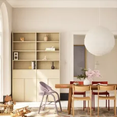 Bookcase in Sand with External Drawers Bookcase in Sand with External Drawers