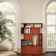 Bookcase in Terracota with Doors Bookcase in Terracota with Doors