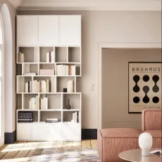 Bookcase in White with Doors and Extra Top Storage Bookcase in White with Doors and Extra Top Storage