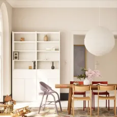 Bookcase in White with External Drawers Bookcase in White with External Drawers