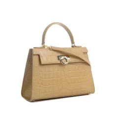 Borsa da donna Elena - Cocco mandorla Camoscio soleil Borsa da donna Elena - Cocco mandorla Camoscio soleil