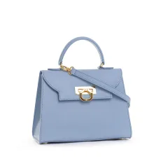 Borsa da donna Loren - Blu polvere Camoscio soleil Borsa da donna Loren - Blu polvere Camoscio soleil