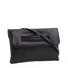 Borsa in pella Cristina - Agnello Chiffon nero Borsa in pella Cristina - Agnello Chiffon nero