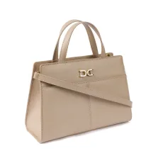 Borsa in pelle Ines - Taupe Camoscio beige Borsa in pelle Ines - Taupe Camoscio beige