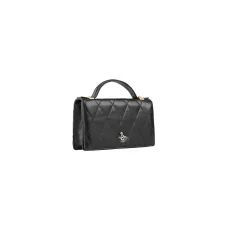 Borsa in pelle Lara - Nero Camoscio sky Borsa in pelle Lara - Nero Camoscio sky