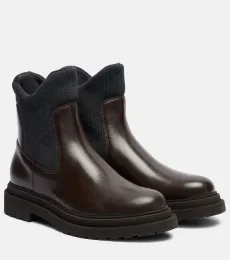 Botas calcetín de piel Botas calcetín de piel