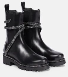 Botas Chelsea Cleo de piel con adornos
