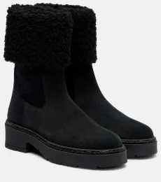 Botas chelsea de ante adornadas