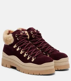 Botas con cordones Arosa de ante con borrego Botas con cordones Arosa de ante con borrego