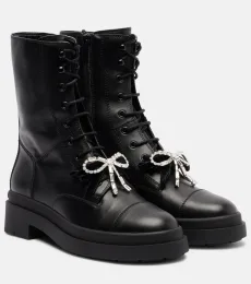 Botas con cordones Averi de piel con lazo Botas con cordones Averi de piel con lazo