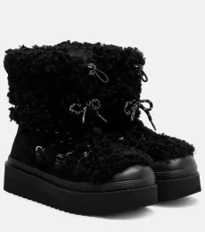 Botas con cordones Mellow de ante y borrego Botas con cordones Mellow de ante y borrego