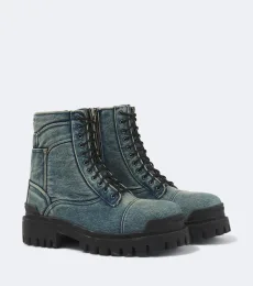 Botas con cordones Strike de denim Botas con cordones Strike de denim