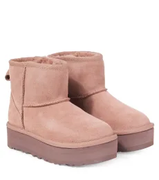 Botas con plataforma Classic Mini de ante Botas con plataforma Classic Mini de ante
