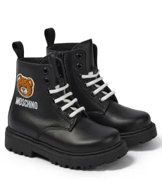 Botas de piel con cordones Botas de piel con cordones