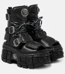 Botas de piel con plataforma Botas de piel con plataforma
