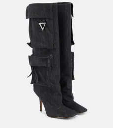 Botas hasta la rodilla Sienna de denim Botas hasta la rodilla Sienna de denim