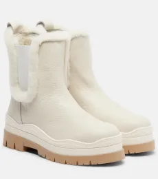 Botines Arosa de piel con borrego