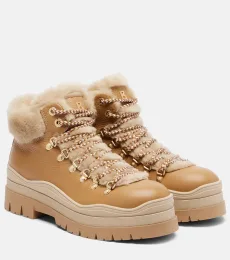 Botines Arosa de piel y borrego