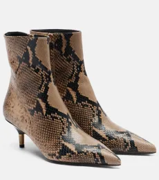 Botines Bella de piel grabada