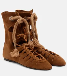 Botines con cordones Liade de ante Botines con cordones Liade de ante