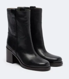 Botines de piel con cuentas Monili