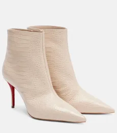 Botines de piel efecto serpiente Botines de piel efecto serpiente