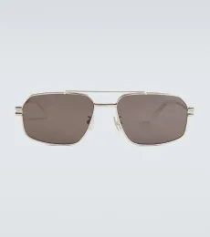 Bottega Veneta Metal-frame aviator sunglasses