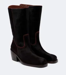 Bottes en cuir façon poulain